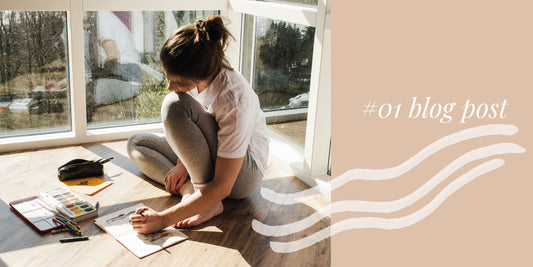 Nicole in her childhood bedroom where her creative business started.