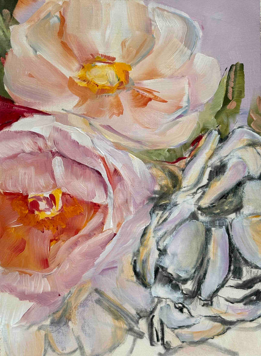 Day 16 - Daily Painting Challenge - Abstract Peonies