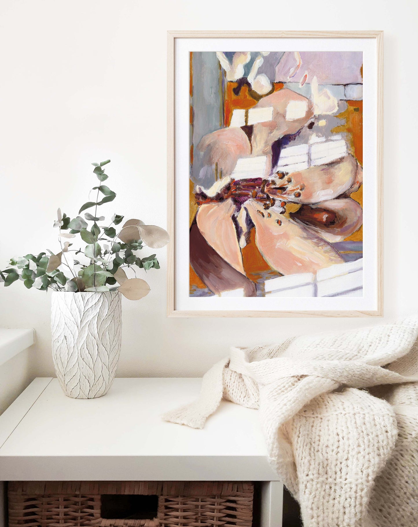 Colorful Abstract Flower Oil Painting - Floral Fine Art Print