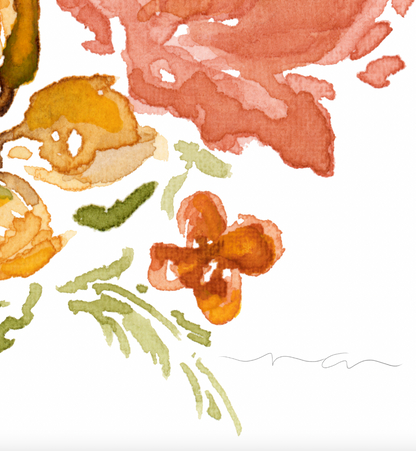 Bouquet | Watercolor Sketch | Digital Print