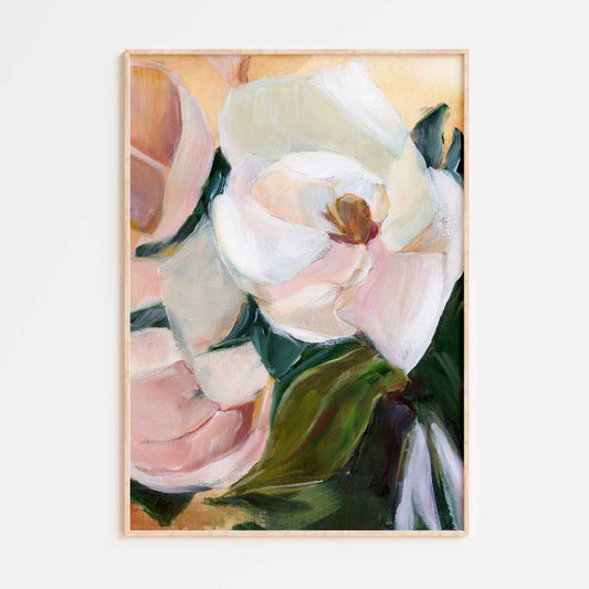 floral art print in frame