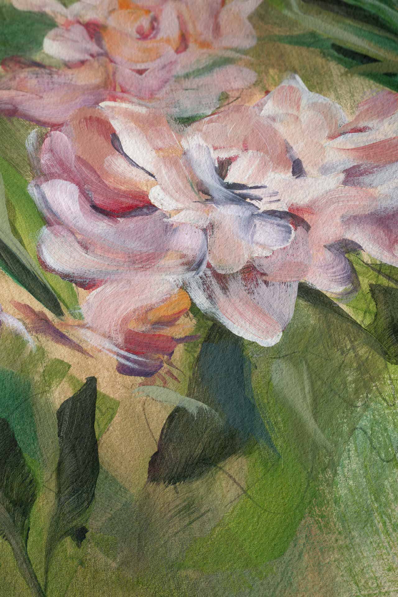 detail shot of floral art print