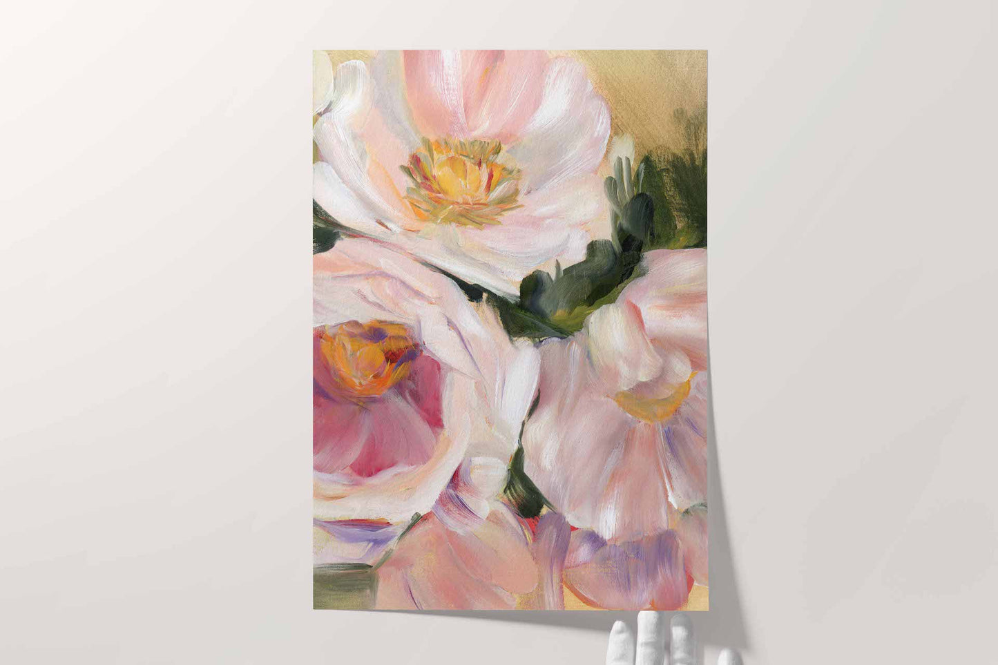 floral fine art print on textured paper