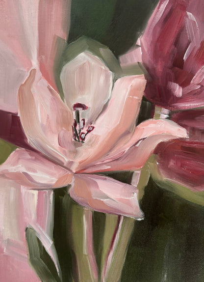 Day 10 - Daily Painting Challenge - Lily and Tulips