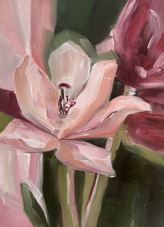Day 10 - Daily Painting Challenge - Lily and Tulips