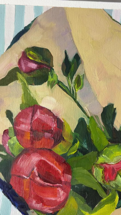 Day 20 - Daily Painting Challenge - Peonies from the Market