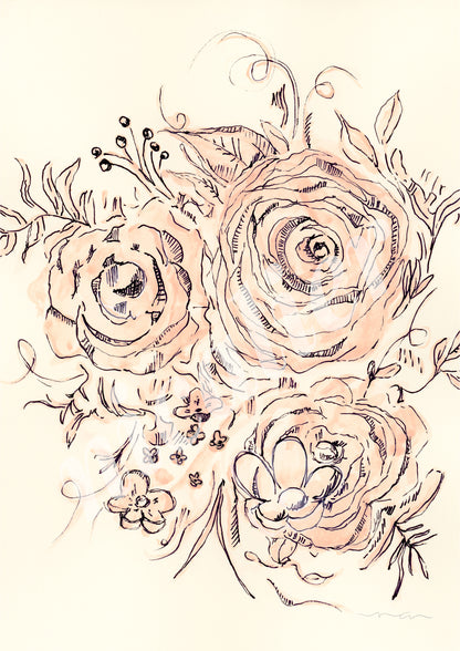 Flower Illustration | Watercolor Sketch | Digital Print